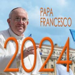 Picture of Calendario da tavolo 2024 Papa Francesco San Pietro cm 8x8