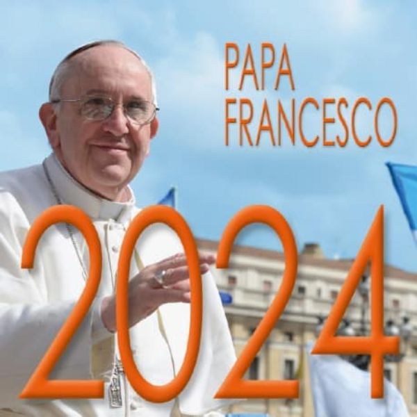 Immagine di Calendario da tavolo 2024 Papa Francesco San Pietro cm 8x8