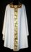 Picture of Chasuble Square Collar stolon and neck Satin floral pattern gold and colors Vatican Canvas Ivory, Red, Green, Violet