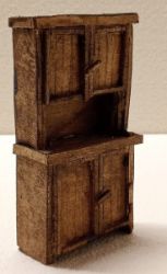 Immagine di Credenza in legno per presepe in scala 6 cm fatta a mano
