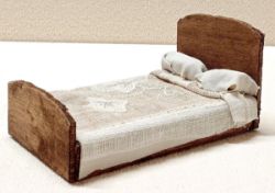 Imagen de Cama de madera para belén 10 cm hecha a mano