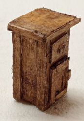Immagine di Comodino in legno per presepe 6 cm fatto a mano