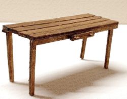 Immagine di Tavolo in legno per presepe 12 cm fatto a mano
