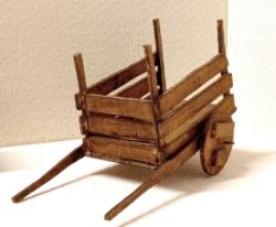 Picture of Handmade wooden cart for 3,9 inch nativity scene