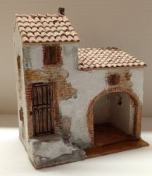 Imagen de Casa de estilo tradicional para belén 6 cm con escayola real