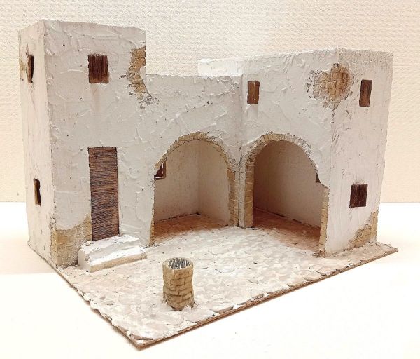 Immagine di Borgo in stile palestinese per presepe 6 cm intonaco in gesso