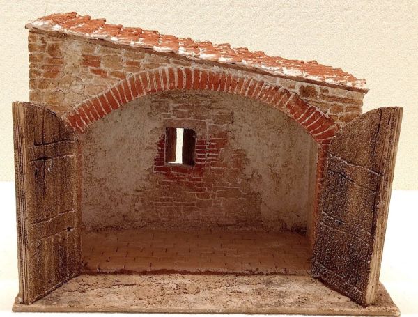 Imagen de Cabaña de estilo tradicional para belén 12 cm con escayola real