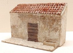 Picture of Traditional style barn for 3,1 inch nativity scene with real plaster