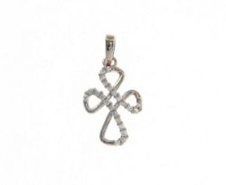 Picture of Cross Pendant gr 1,1 White Gold 18k with Zircons Unisex Woman Man 