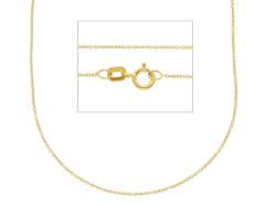 Picture of Box Chain Necklace Yellow Gold 18 kt cm 40 (15,7 in) Unisex Woman Man Boy Girl 