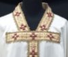 Picture of Chasuble | V-neck | Orphrey, velvet applications, strass | Gold embroidery | Polyester