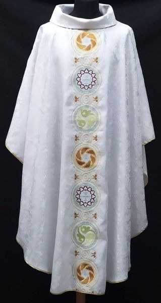Picture of Chasuble | Roll collar | Embroidery | Fantasy | Polyester