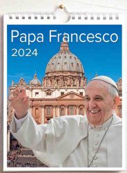 Immagine di Pope Francis 2024 wall and desk calendar cm 16,5x21 (6,5x8,3 in)