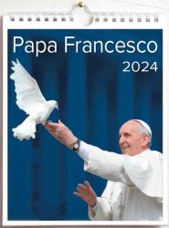 Picture of Pope Francis 2024 wall and desk calendar cm 16,5x21 (6,5x8,3 in) 