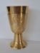 Picture of Liturgical Chalice H. cm 17 (6,7 inch) Agnus Dei in chiseled brass Gold Silver for Holy Mass Altar Wine