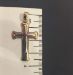 Picture of Double Byzantine Cross Pendant gr 4,3 Bicolour yellow white solid Gold 18k Unisex Woman Man 