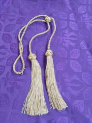Picture of Cord Tassel Solomon knot 2 Tassels Metallic thread and Viscose for liturgical Stole