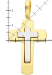 Immagine di Croce doppia stondata Ciondolo Pendente gr 15,2 Bicolore Oro massiccio giallo bianco 18kt Unisex Donna Uomo 