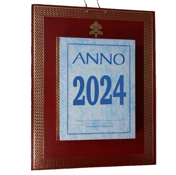 Picture of Daily wall / desk block calendar 2024 tear off pages Tipografia Vaticana Vatican Typography