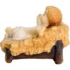 Immagine di Bambinello Gesù con culla Presepe Matteo 18 cm palestinese legno colori a olio
