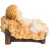 Immagine di Bambinello Gesù con culla Presepe Matteo 18 cm palestinese legno colori a olio