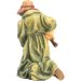 Immagine di Pastore in ginocchio con Cornamusa cm 56 (22,0 inch) Presepe Matteo stile orientale colori ad olio in legno Val Gardena