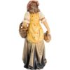 Immagine di Pastorella con cesto Presepe Matteo 28 cm palestinese legno colori a olio