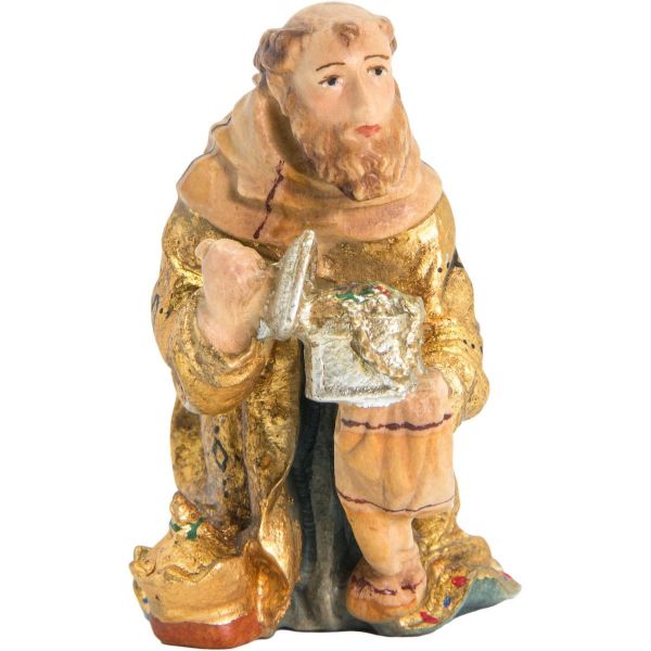Picture of Melchior Wise King Kneeling cm 56 (22,0 inch) Matteo Nativity Scene Oriental style oil colours Val Gardena wood