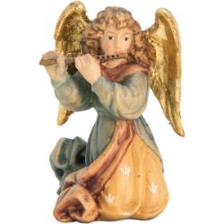 Picture of Angel with Flute cm 10 (3,9 inch) Matteo Nativity Scene Oriental style oil colours Val Gardena wood