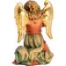 Picture of Angel with Trumpet cm 18 (7,1 inch) Matteo Nativity Scene Oriental style oil colours Val Gardena wood