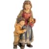 Imagen de Pastora con Niño Belén Matteo 10 cm palestino madera pintado al óleo