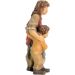 Immagine di Pastorella con Bambino cm 12 (4,7 inch) Presepe Matteo stile orientale colori ad olio in legno Val Gardena