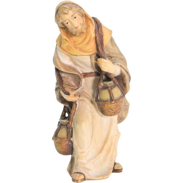 Immagine di Pastore con Brocche d' Acqua cm 10 (3,9 inch) Presepe Matteo stile orientale colori ad olio in legno Val Gardena