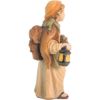 Immagine di Pastore con grano e lanterna Presepe Matteo 28 cm palestinese legno colori a olio