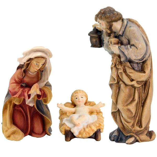 Picture of Holy Family cm 6 (2,4 inch) Matteo Nativity Scene Oriental style oil colours Val Gardena wood