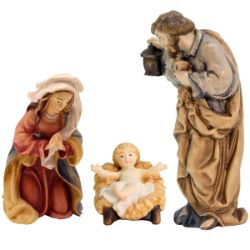 Picture of Holy Family cm 10 (3,9 inch) Matteo Nativity Scene Oriental style oil colours Val Gardena wood