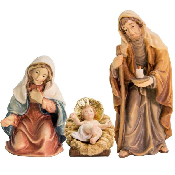 Picture of Holy Family cm 8 (3,1 inch) Matteo Nativity Scene Oriental style oil colours Val Gardena wood