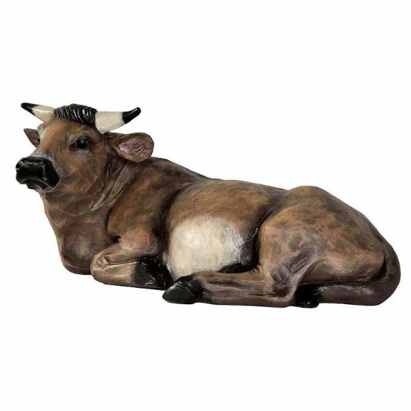 Picture of Ox Landi Nativity 160 cm (63 inch) life size outdoor fiberglass crystal eyes