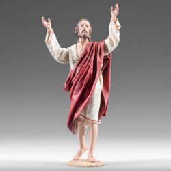 Immagine di Resurrezione di Gesù 20 cm (7,8 inch) Presepe vestito Immanuel stile orientale statua in legno Val Gardena abiti in stoffa