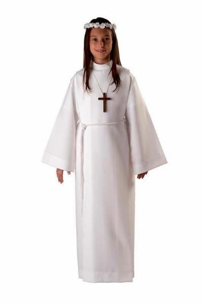 Picture of CUSTOM-MADE BEST PRICE unisex Communion Alb, folds, turned collar