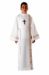 Picture of MADE TO MEASURE - First Communion Alb unisex with folds golden Trim Polyester Liturgical Tunic