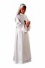 Picture of CUSTOM-MADE Girls Communion Alb, turned collar, wide Daisies scapular