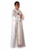 Picture of MADE TO MEASURE - First Communion Alb unisex with hood golden Trim Scapular Wool Tunic