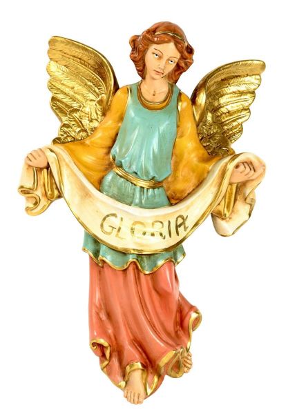 Picture of Glory Angel cm 53 (21 inch) hand painted Euromarchi Nativity for outdoor