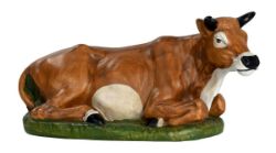 Picture of Ox cm 53 (21 inch) hand painted Euromarchi Nativity for outdoor