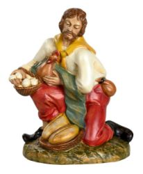 Picture of Shepherd with Hen cm 53 (21 inch) hand painted Euromarchi Nativity for outdoor
