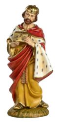 Picture of Caspar White Wise King cm 53 (21 inch) hand painted Euromarchi Nativity for outdoor