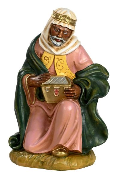 Immagine di Re Magio Mulatto Presepe Euromarchi 53 cm plastica grande da esterno 