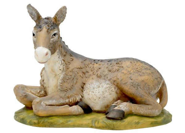 Immagine di Asino Presepe Euromarchi 65 cm resina grande da esterno 