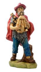 Picture of Bagpiper Shepherd cm 65 (25,6 inch) resin hand painted Euromarchi Nativity for outdoor
